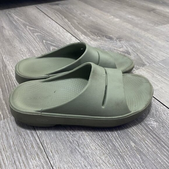Oofos Ooah Men's 4 Womens 6 Green Slide Sandal Comfort Slip-On Sandals - Picture 2 of 4